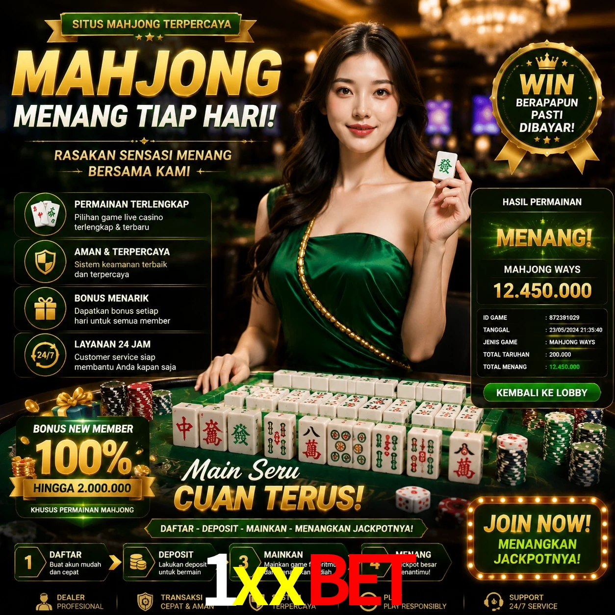 Cashback VIP 1xxbet - reembolso semanal